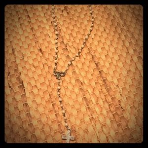 New:  long pearl/silver necklace